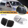 For Toyota HiAce Granvia Commuter - ABS Plastic Rearview Side Mirror Cover Wing Cap Exterior Door Trim Adhesive Sticker