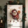 3pcs Paper Santa Claus Wall Decal Wall-Breaking 3D Christmas Wall Sticker for Xmas Window Toilet Wall Refrigerator Decorations