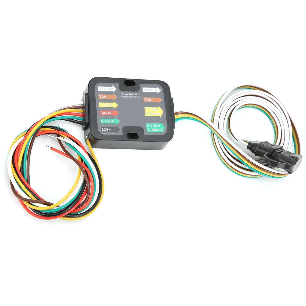 Trailer Wiring Converter Powered 3 To 2 Wire Trailer Tail Light Converter with 60in Wiring LED Compatible