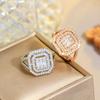 Light Luxury Flash Diamond Ring, Live Design Ring, Slightly Inlaid With Zircon Women'S Ring Jewelry.