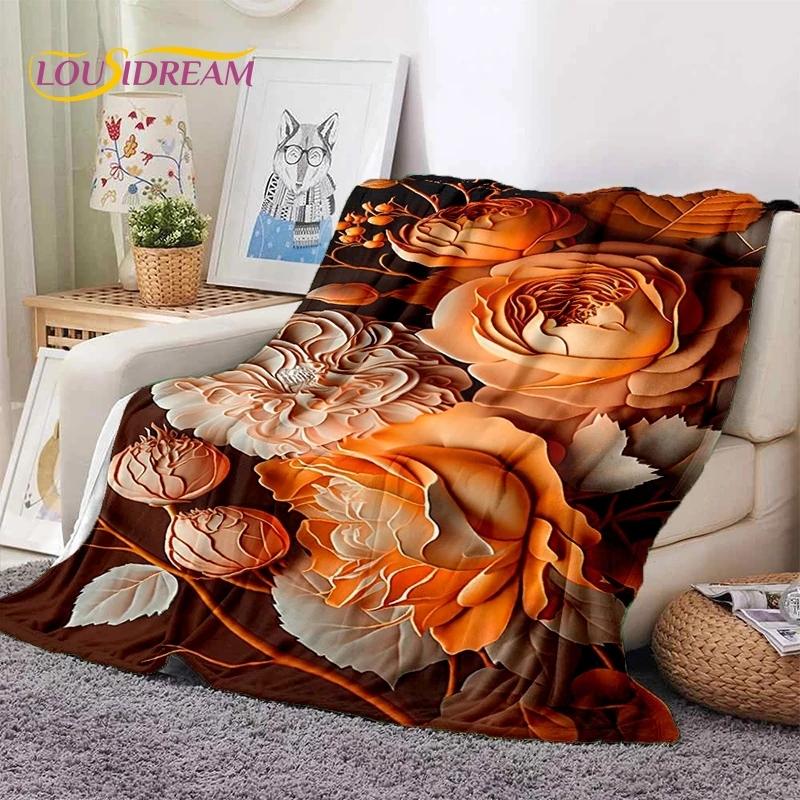 Dream Sun Flowers Nordic Daisy Soft Blankets,Keep Warm Throw Blanket Comfortable Blanket for Picnic Beds Sofa Home Bedroom Gift