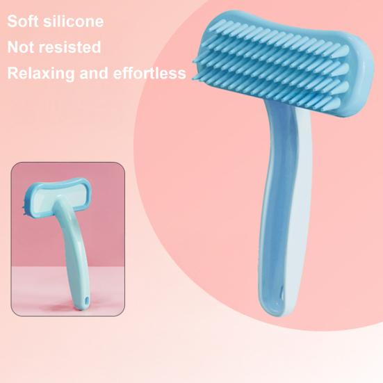 Dog Hair Remover Brush Pet Comb for Dogs And Cats Silicone Soft Teeth Massage Comb Grooming Bath Brush Pet Supplies