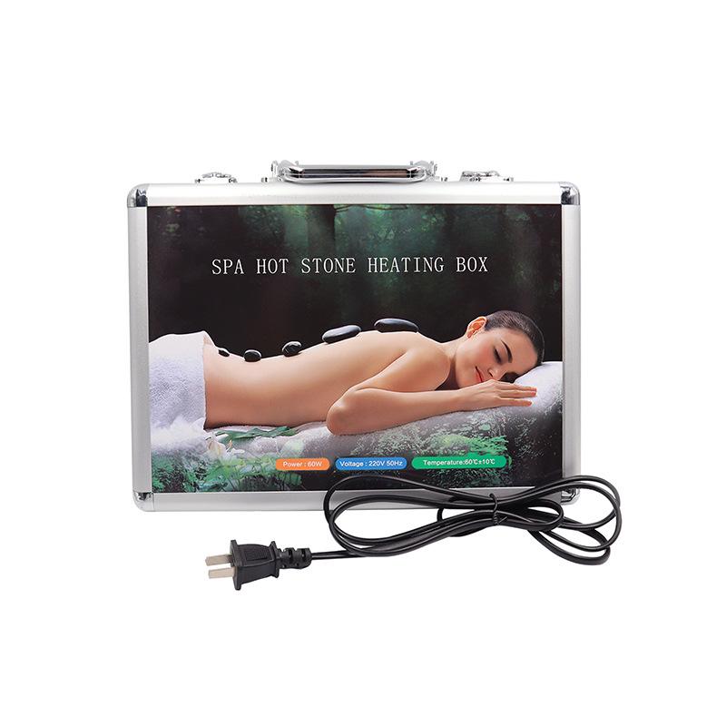 28-Piece Jade Hot Stone Massage Set with Heated Box for Spa and Physiotherapy