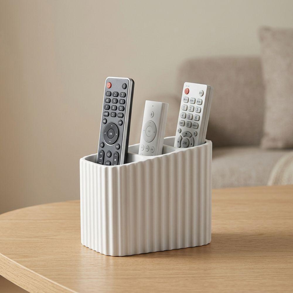 Plastic Remote Control Storage Box Minimalist Rippled Remote Holder Televisions