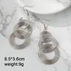 Exaggerated Punk Drop Earrings for Women Big Circle Personality Female Ear Jewelry Gold Metal Earrings boucle