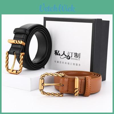 Womens Fashion Leather Belt With Alloy Pin Buckle For Jeans And Dress Attire