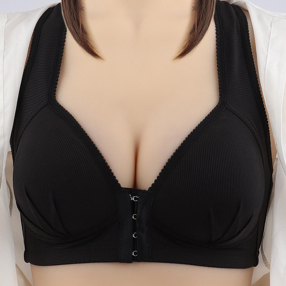 

Новые дамские; бюстгальтер больших размеров для мамы;Нижнее белье, бюстгальтер с пряжкой спереди, женский бюстгальтер без ободков в стиле жилета 100C