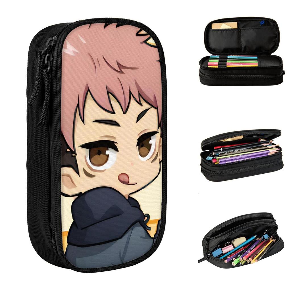 Jujutsu Kaisen Anime Cute Pencil Cases Pen Box Bags Student Big Capacity Office Cosmetic Pencilcases