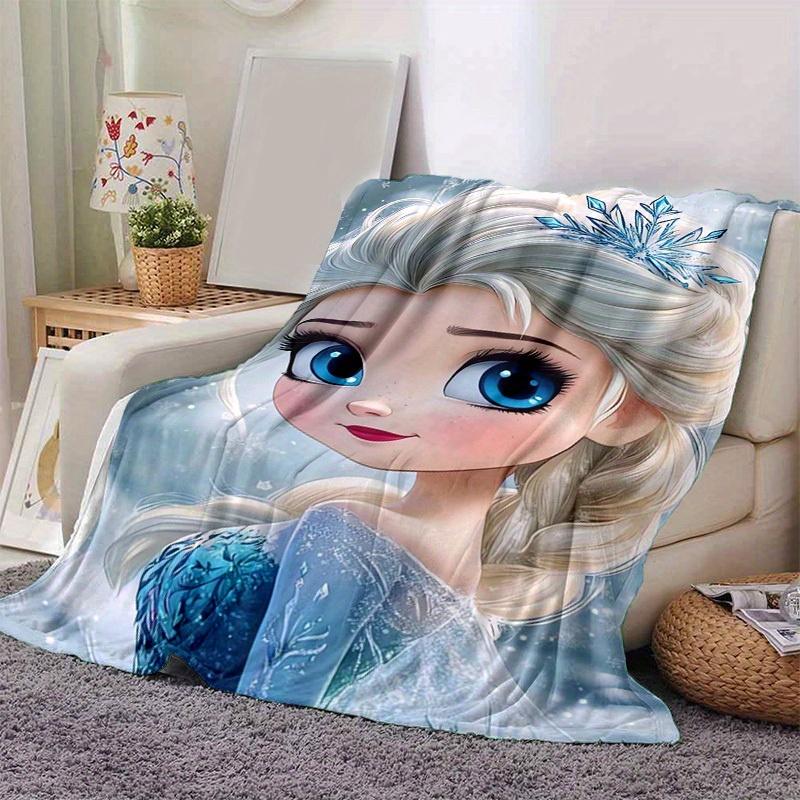1pc, Elsa Frozen Snowflake Home Decorative Throw Blanket Perfect for Couch, Bed, Travel, Camping, Car, Beach, Office Nap Soft Gift Idea