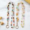 Acrylic Crushed Stone Beaded Keychain Lanyard Necklace for Phone and ID Badge