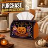 1pc Playful Festive Halloween Tissue Box - Multi-functional Halloween Napkin Dispenser, 2 Sizes Durable Polyester Decorated with Witch Figure Pumpkin 