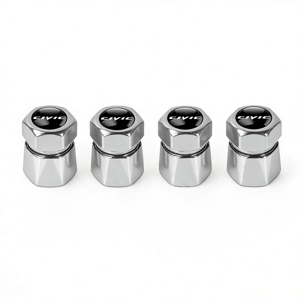 Car Accessories 4Pc Metal Alloy Wheel Tire Valve Caps Stem Case For Honda Civic FIT Accord Prelude CRV 5th City CRZ CRX Jazz HRV