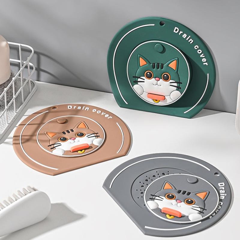 Couvercle de Bonde de Sol Anti-Insectes Bouchon de Vidange Réutilisable Couvercle de Tuyau d'Égout Bouchon de Vidange de Baignoire Douche Anti-Odeur Universel