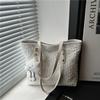 Casual Embroidered Butterfly Shoulder Bags for Women Sweet Ladies Large Capacity Handbags Plaid Portable College Girls Tote Bag