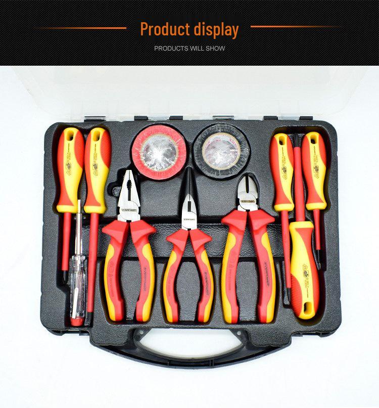AIWEIBO 1000V Insulated Electrician Tool Set: Needle Nose Pliers, Diagonal Cutting Pliers, Screwdriver.