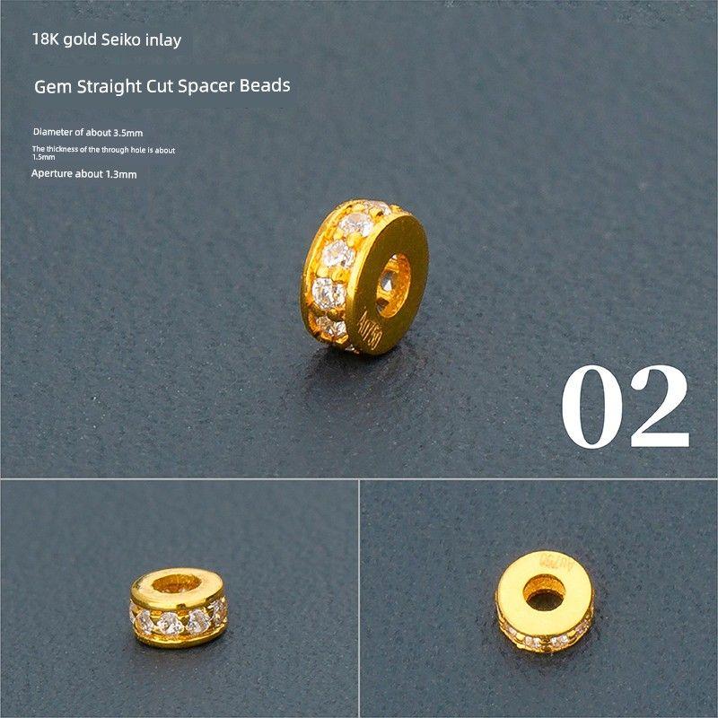 

18K Gold Accessories DIY Seiko Gold Inlaid Gem Spacer Straight Cut Tablet Bracelet Necklace Handmade Accessories [2] 18K Gold Seiko Gem Straight Cut Beads * 1