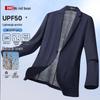 Hongdou Herren Leinenmischung UV-Schutz Sommerblazer