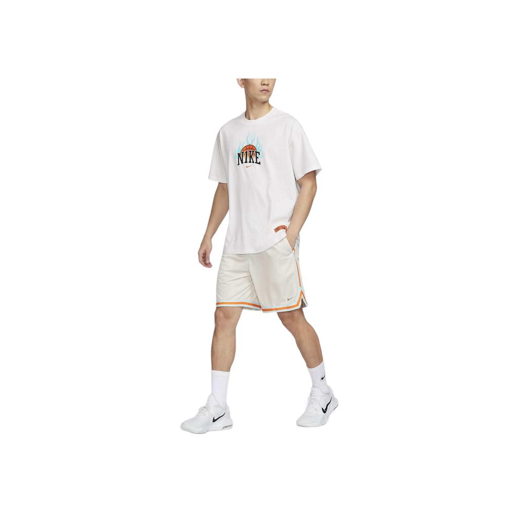 Nike Dri-FIT Solid Mid-Waist Quick-Dry Comfortable Loose Casual Five-Point Basketball Shorts Men shorts Phantom-Grey White FN2652-030