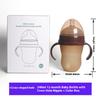 Baby weaning silicone bottle, wide mouth with rice paste spoon head water cup suction nozzle imitation breast milk anti-flatulence bottle