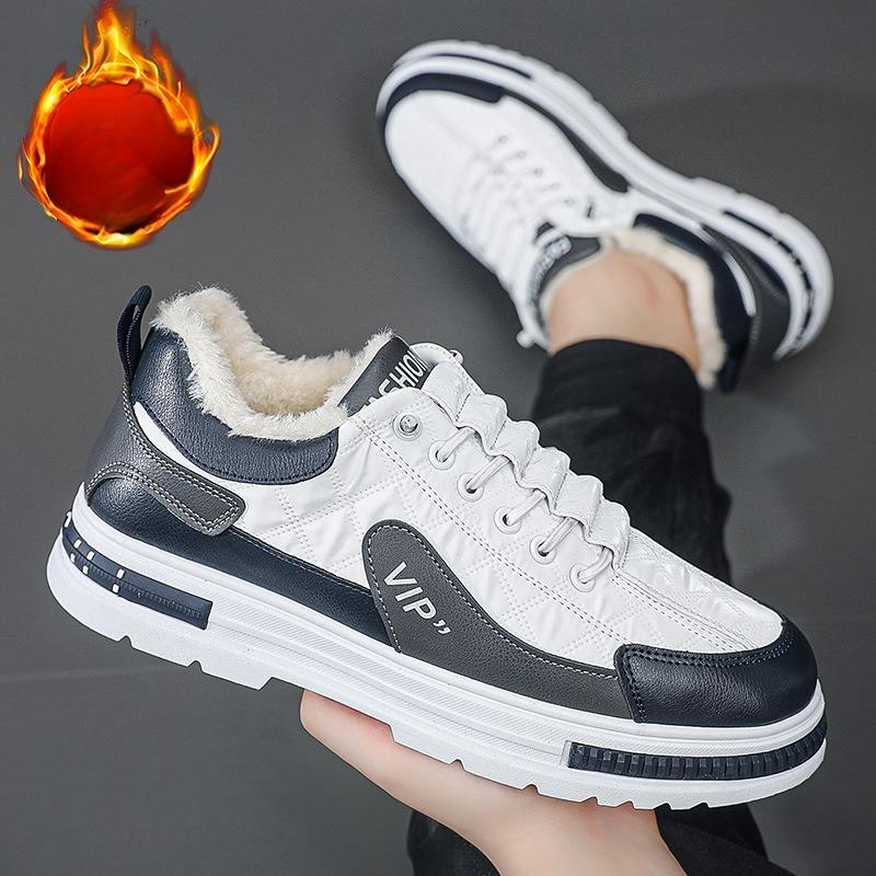 New Warm Plush Thick Men'S Cotton Shoes Fashion Youth Casual Sports Shoes Snow Boots