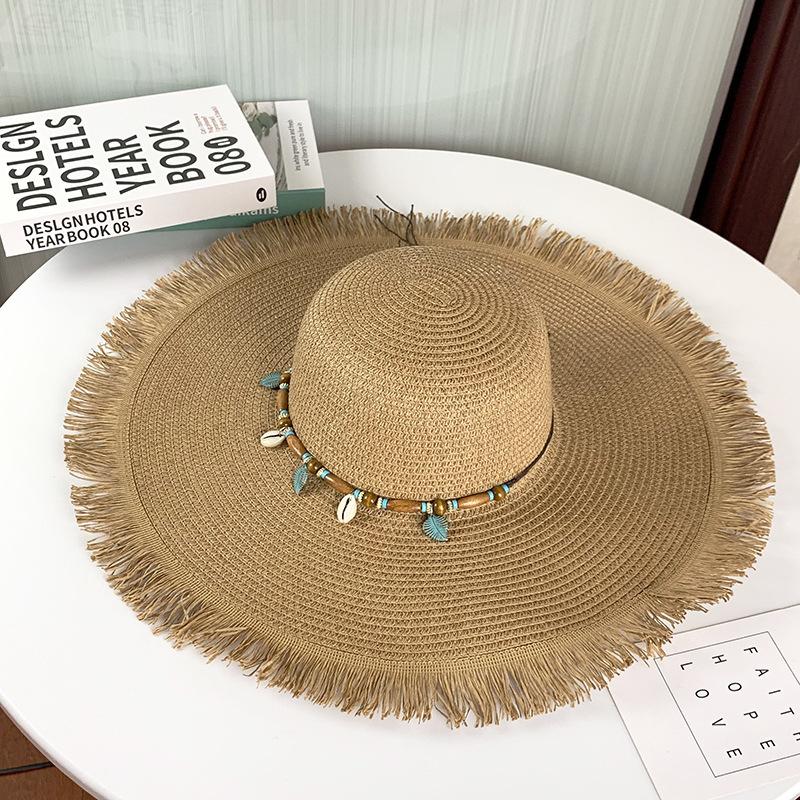 Summer Sun Protection Big Brimmed Straw Hat Women's Versatile New Sun Hat Anti UV Face Shading Sun Hat
