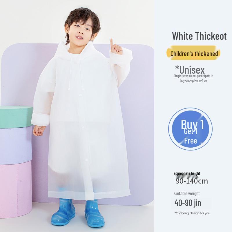 Children's Thick Disposable Raincoat for Outdoor Activities - Hiking, Camping, School, and Amusement Parks