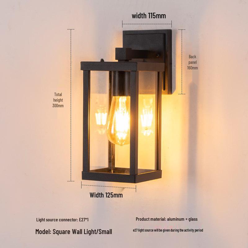 

LED Square Minimalist Indoor/Outdoor Wall Light for Hotel Courtyard and Aisle Warm Light (Contact for White Light)