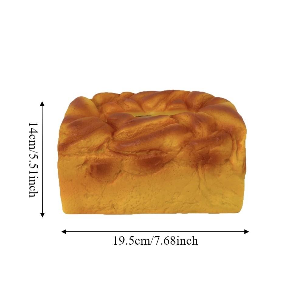Food Toast Bread Simulation Bread Tissue Rack Storage Box Desktop Organizer Fake Toast Tissue Holder Ornament Table Decoration