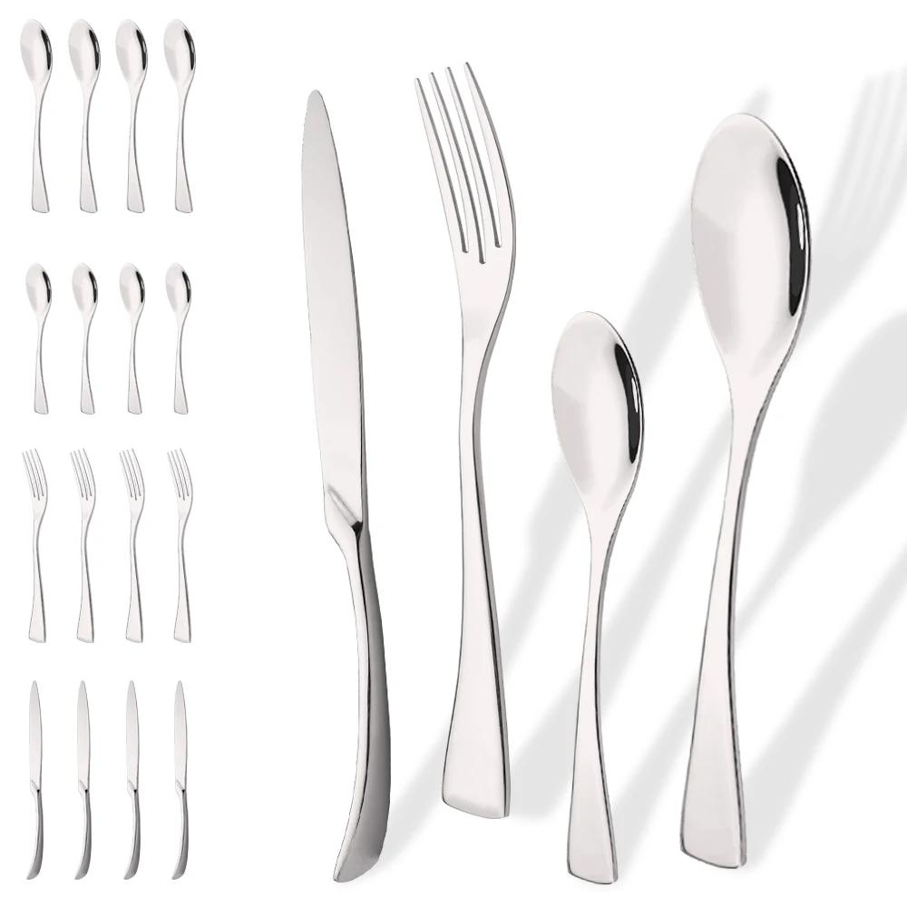 

Набор из 5 столовых приборов Rainbow, набор зеркальных разноцветных столовых приборов, столовая посуда из нержавеющей стали, кухонная утварь, столовый нож, ложка, вилка, набор серебряный