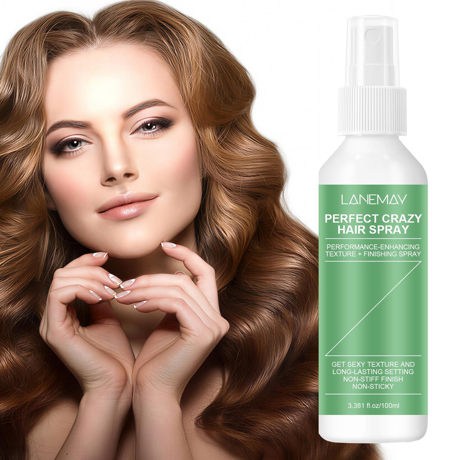 

Perfect Crazy Hair Spray-Nourish Hair, Get Sexy Texture And Long Lasting Setting-Frizz Control & Shine Hair-Suitable For All Hair Types, 100ml