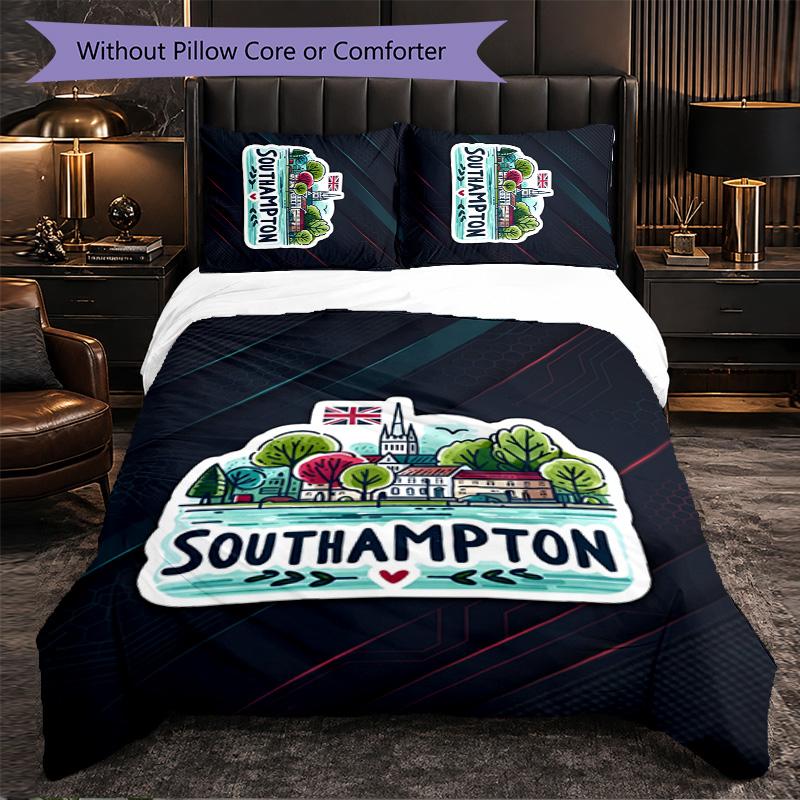 Biancheria da letto a tema Southampton Set 3 Pezzi Copripiumino Biancheria da letto Decorativa per Camera Adolescenti Decorazione per la Casa