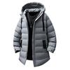 Hooded Cotton Jacket Men's Cotton Jacket Medium Long Hooded Cotton Jacket Men's Warm Cotton Jacket Men's Plush Thick Bread Jacket