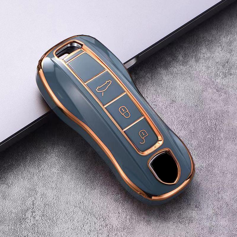 Car Remote Key Case For Porsche Cayenne Panamera 971 911 9Ya Macan 718 Taycan Boxster 3 Tpu  Cover Accessorie