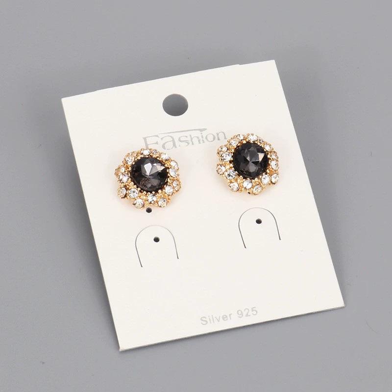 Korean Retro Diamond Earrings: Stylish S925 Silver Needle with Lace Design