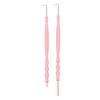2pcs Lash Perm Tool Double Head Stainless Steel Bamboo Joint Shape Handle Lash Eyebrow Perm Separator Tool Pink