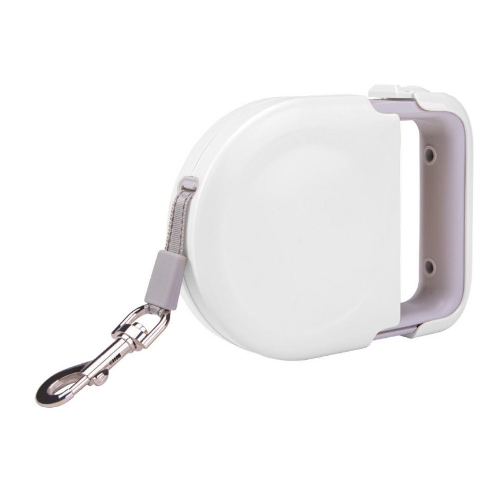 

Выдвижной автоматический поводок для собаки U-образная ручка Питомец Буксировочный трос Поводок для выгула собаки Для бега белый