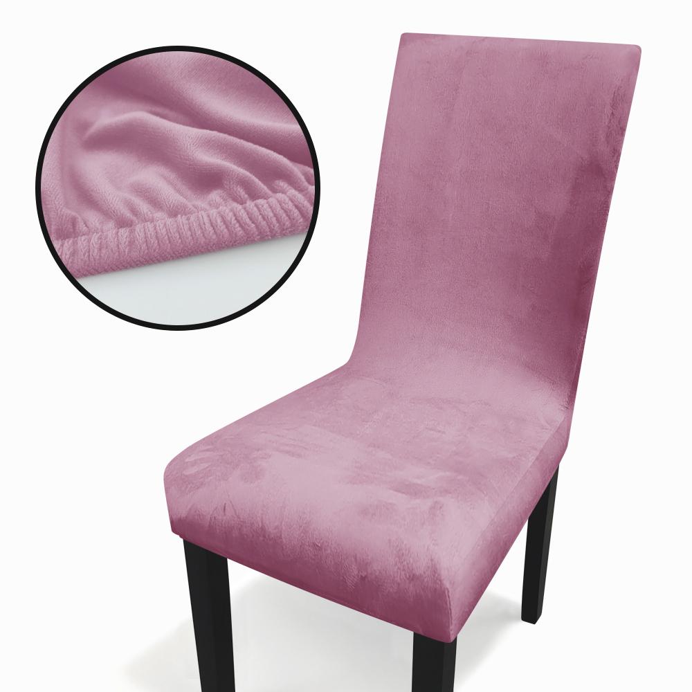 Velvet Home Dining Seat Protector Premium Velvet Chair Cover Thickened Solid Color Stretchable Full Coverage Chair Covers 2026
