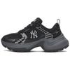 New York Yankees Cushioning Slip Resistant Breathable Lightweight Height Increasing Low Top Chunky Sneakers Women's 3ASHW045N-50BKS