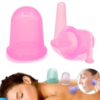 4pcs/set Fashion Family Body Massage Helper Anti Cellulite Vacuum Silicone Cupping Cups Health Care Massage Therapy Kits