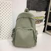 Simple and large-capacity backpack, new fashion college style student schoolbag, junior high school student backpack
