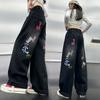 Wide Leg Jeans for Girls Spring Autumn Loose Vintage Straight Retro Pants Fashion Teenage Kids Trousers 6 8 9 10 11 12 14 Years