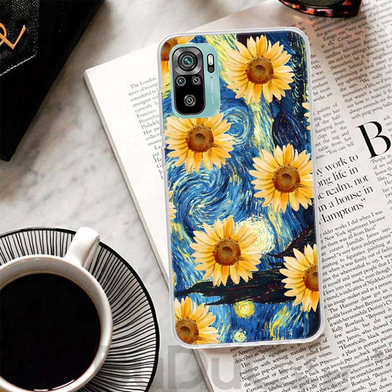 Starry Night Van Gogh Art Cover For Xiaomi Redmi Note 10 9S 9 8T 8 Pro 7 5 Mi 9T 10T 11T 12T 11 12 Lite 12X A3 A2 A1 Print Coque