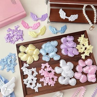 Roztomilé přání kutily Materiály Krajka Mašle Hvězdičky Pearl Wings Držák na přání Dívka DIY Dekorace Nášivka Zdobení Příslušenství