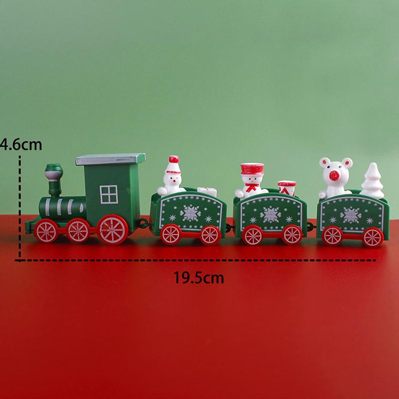 1Pc Plastic Christmas Train Cake Decorations 2023 Christmas Ornament Xmas Gifts For Xmas Home Supplies