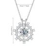 Compass Star Shaped Pendant Necklace with Brilliant Center Stone Nautical Inspired Jewelry for Women