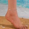 INS Summer Rhinestone Cross Anklet: Trendy European & American Stainless Steel Foot Jewelry.