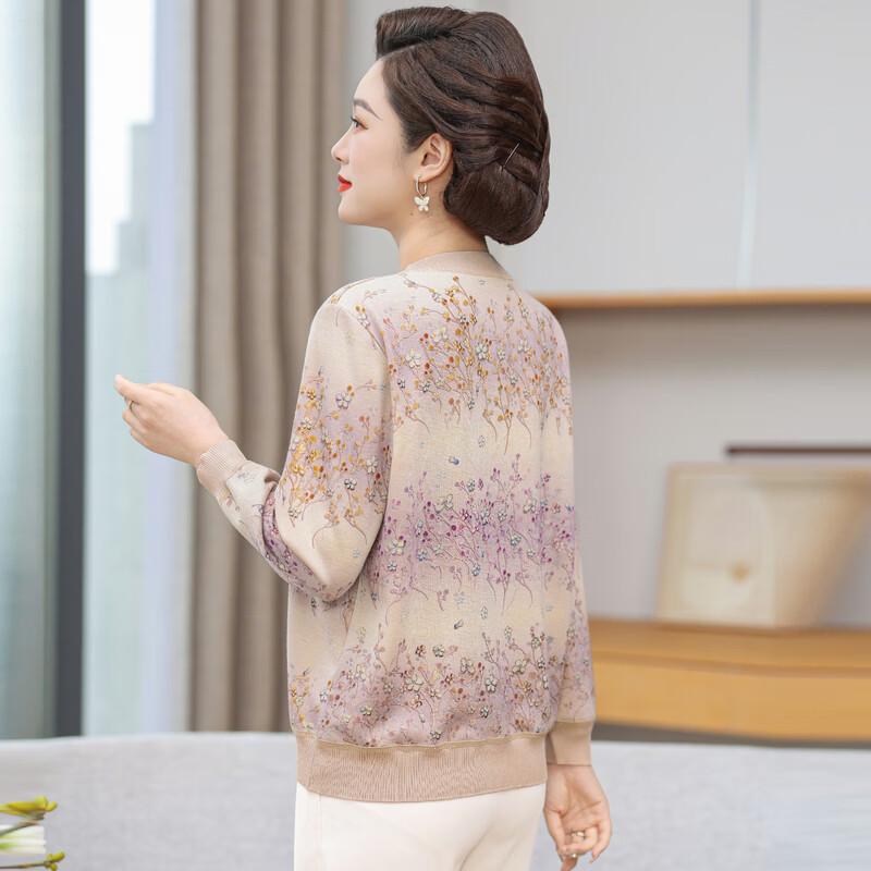 Yalu Mother's New Chinese Style Cotton Long-Sleeve T-Shirt