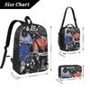 3Pcs Billiesd Prints School Bags Set for Kids Pen Bags Backpack Sets with Lunch Box For School Students Knapsack