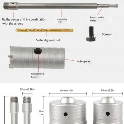 Cemented Carbide Wall Hole Opener High Efficiency Precision Trimming Hole Opener Anti-slip Professional Wall Drilling Drill Bit