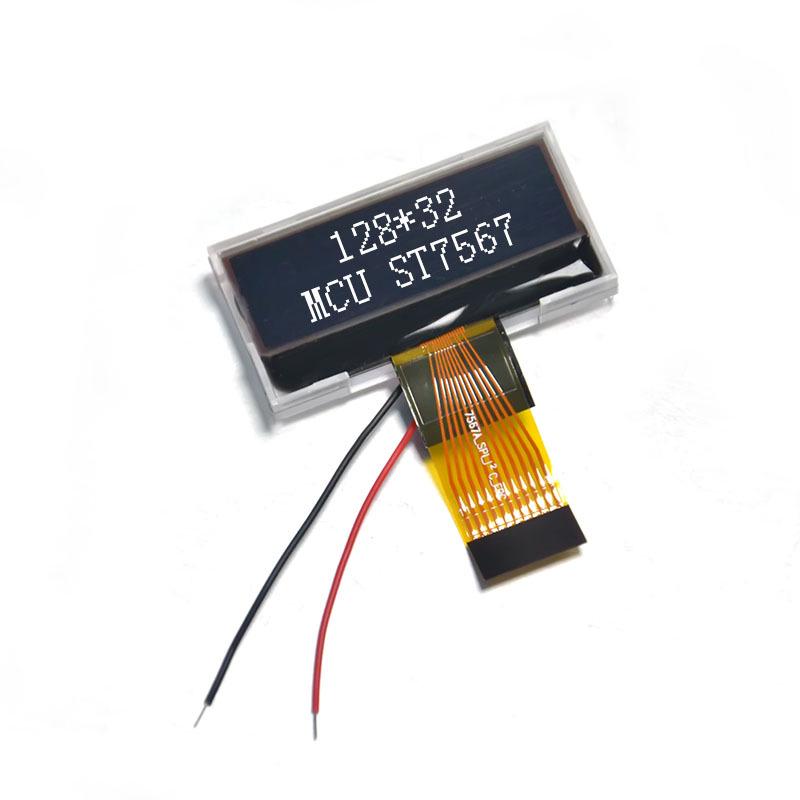 128x32 Dot Matrix 2-inch Monochrome LCD Screen for Industrial Control